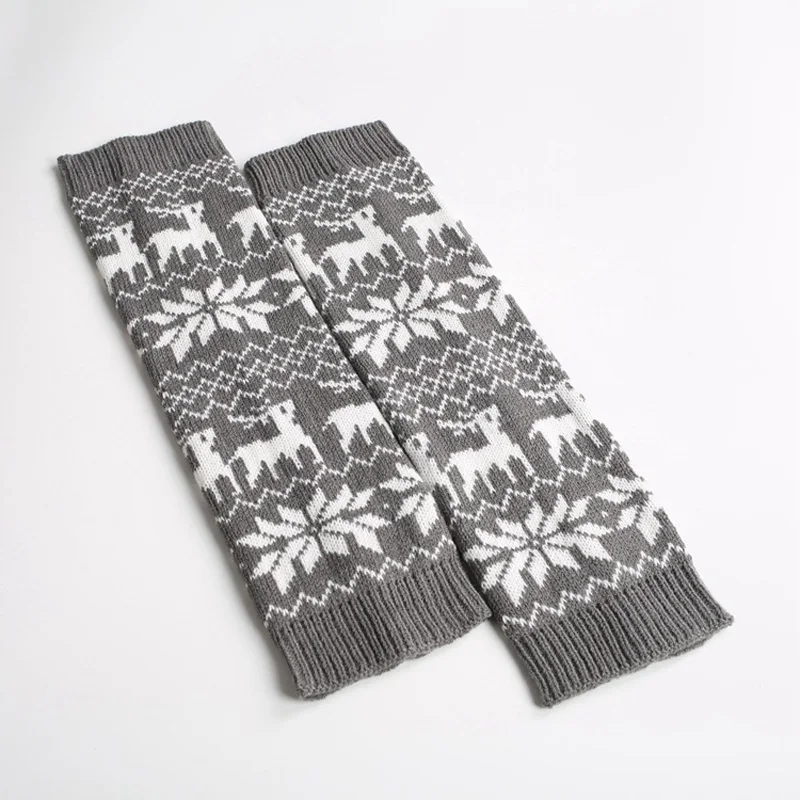 La MaxPa/Лидер продаж; Модные женские зимние теплые вязаные гетры с рождественским оленем в стиле пэчворк; носки; k2156