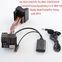 Module Bluetooth pour voiture, Radio, câble récepteur auxiliaire, Microphone, mains libres, téléphone portable, adaptateur d'appel gratuit pour VW RCD510, RCD210, MA2262 