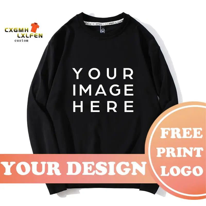 

Толстовка Мужская/женская с принтом фото/текста на заказ, Осень-зима 2019, Свободная Повседневная Толстовка, уличная одежда, хлопковые топы, толстовка, толстовки