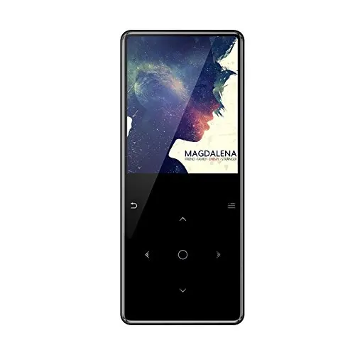 Bluetooth 5,0 металлический HD неразрушительный звук качество MP3-плеер 2,4 дюймов полный сенсорный цветной экран Встроенный динамик - Цвет: C6-black