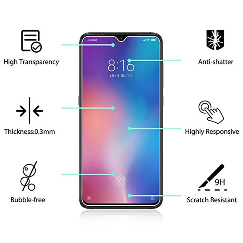 9 H закаленное стекло для Xiaomi mi A3 Защита экрана для Xiaomi mi CC9 жесткое Защитное стекло для Xio mi A3 Lite CC9e A 3 пленка