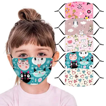 

5PC Children's Floral Prints Washable Protection Face Mask Earloop mondmasker mondkapjes mascherine mascarillas Masque маски New