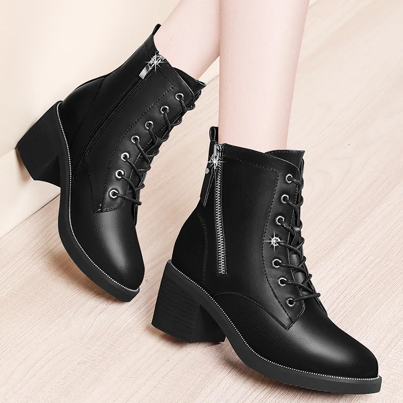 

Shoe Women's 2018 New Style Versatile Korean-style Autumn & Winter Online Celebrity Thin Boots Martin Boots WOMEN'S Boots Thick