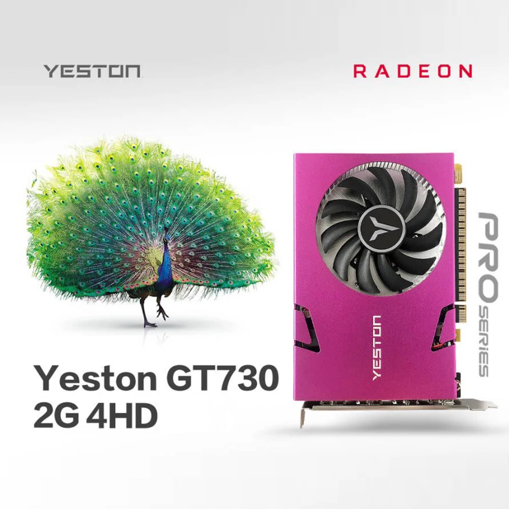 Yeston GT730-4G 4HD 4-Screen Graphics Card 4G/128bit/DDR3 Memory Support Split Screen 10bit Color Depth with 4 HD Ports video card in computer Graphics Cards