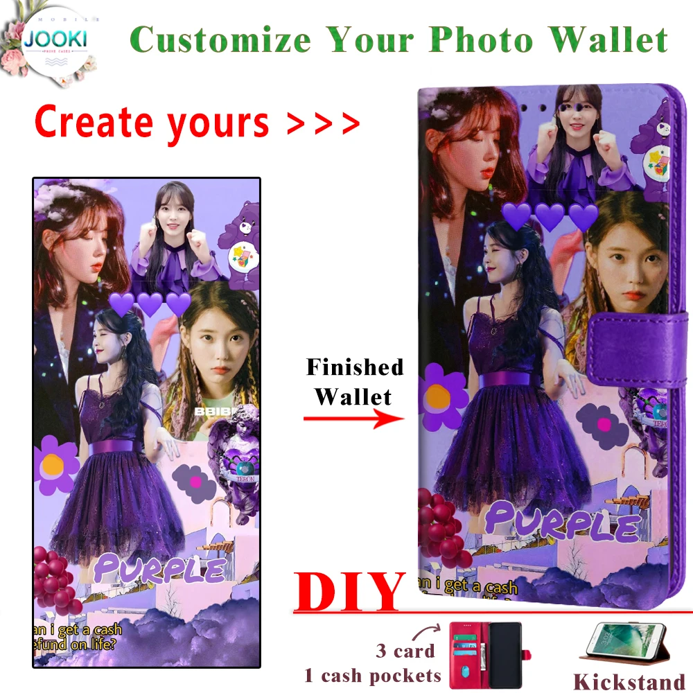 Purple Leather Custom Design Phone Case For Huawei Y5 2019 Book Personalized print Cover for case Y5 2019 luxury leather wallet case
