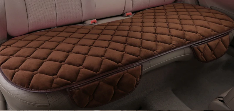 Льняная ткань, чехол для сиденья автомобиля, четыре сезона, передняя и задняя льняная подушка, дышащий протектор, коврик, автомобильные аксессуары, универсальный размер - Название цвета: brown rear 1 piece