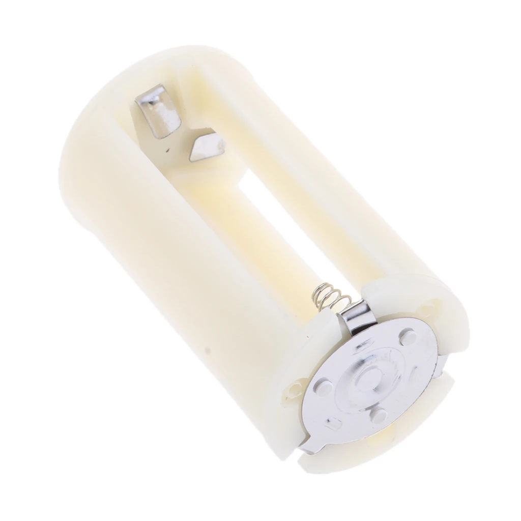 1Pcs Battery Converter Adaptor Size Type LR20 3 AA to D Case White