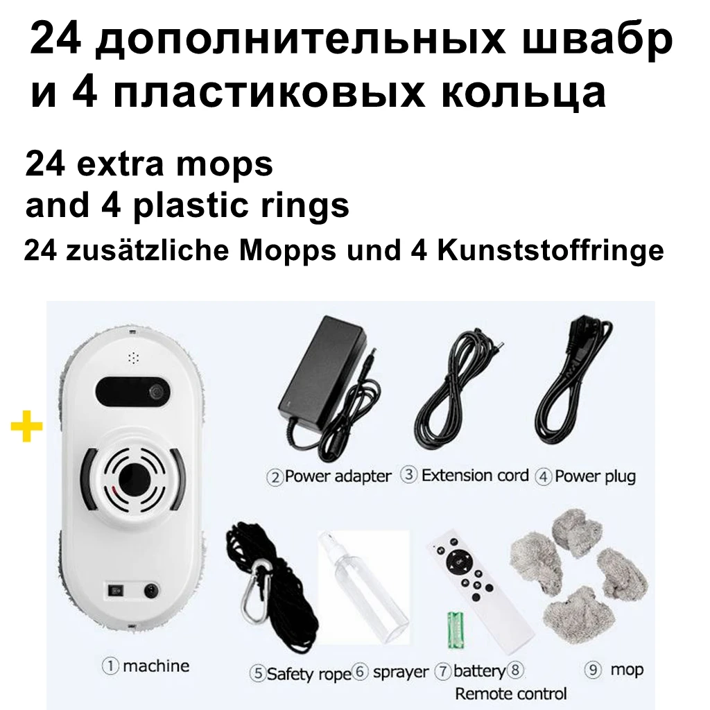 3 Years Warranty Borderless Turn Back Smart Faster Cleaning Speed Window Cleaner Robot Vacuum Glass Robotic 4
