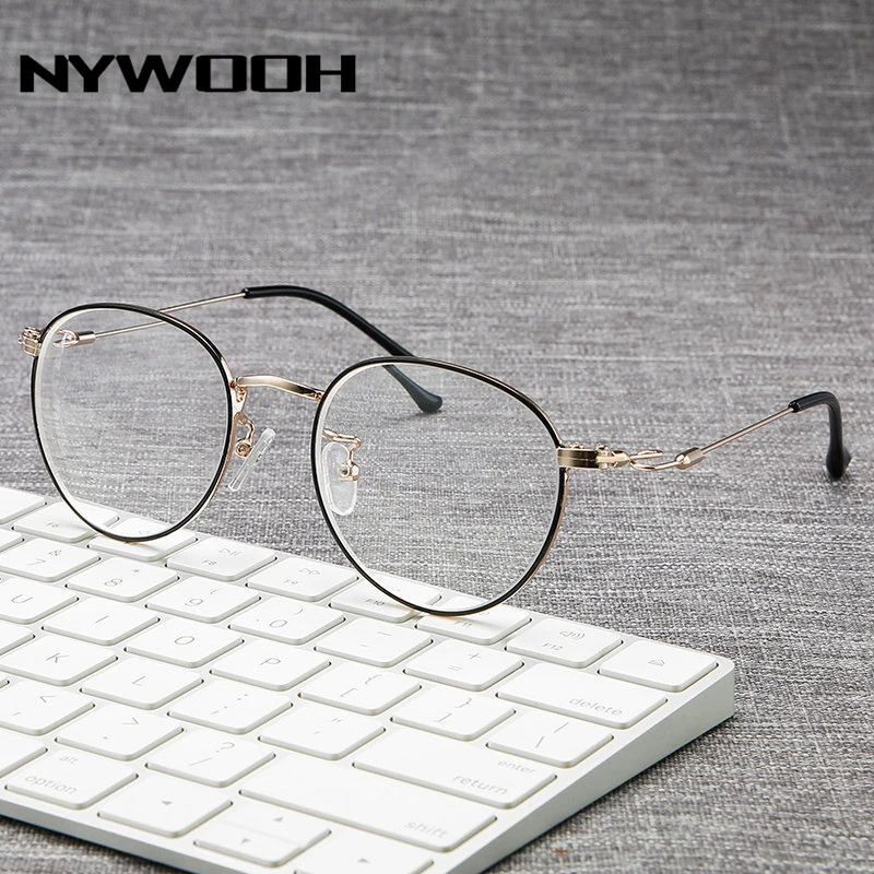 NYWOOH-1-1,5-2-2,5-3-3,5-4-4,5-5-6 очки для близорукости для женщин и мужчин в металлической оправе сверхлегкие очки для близорукости