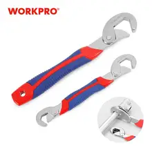 WORKPRO-jeu de clés ajustables, multifonction universel, prise rapide, poignée souple