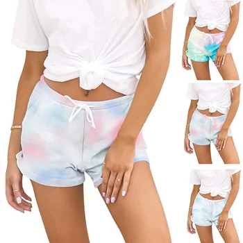 

Women Summer Tie Dye Comfortable Short Women's Tie Dye Drawstring Shorts Activewear Fashion Fitness Casual Plus Size Short Pants