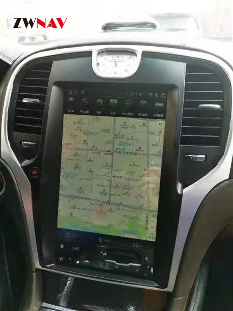 Sale Android Car GPS Navigation For Chrysler 300C 2013-2019 head unit multimedia radio tape recorder no Car DVD player 4K Tesla style 2
