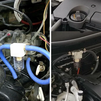 

Car Engine oil separator Baffled For honda civic Catch Black Set Filter