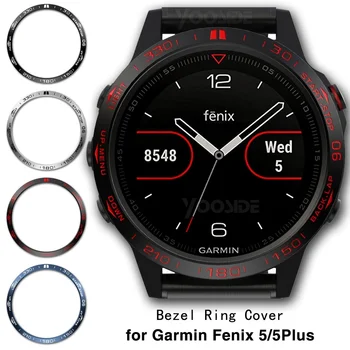 

Stainless Steel Watch Bezel Ring for Garmin Fenix 5/5 Plus Adhesive Cover Anti-scratch Protection Ring