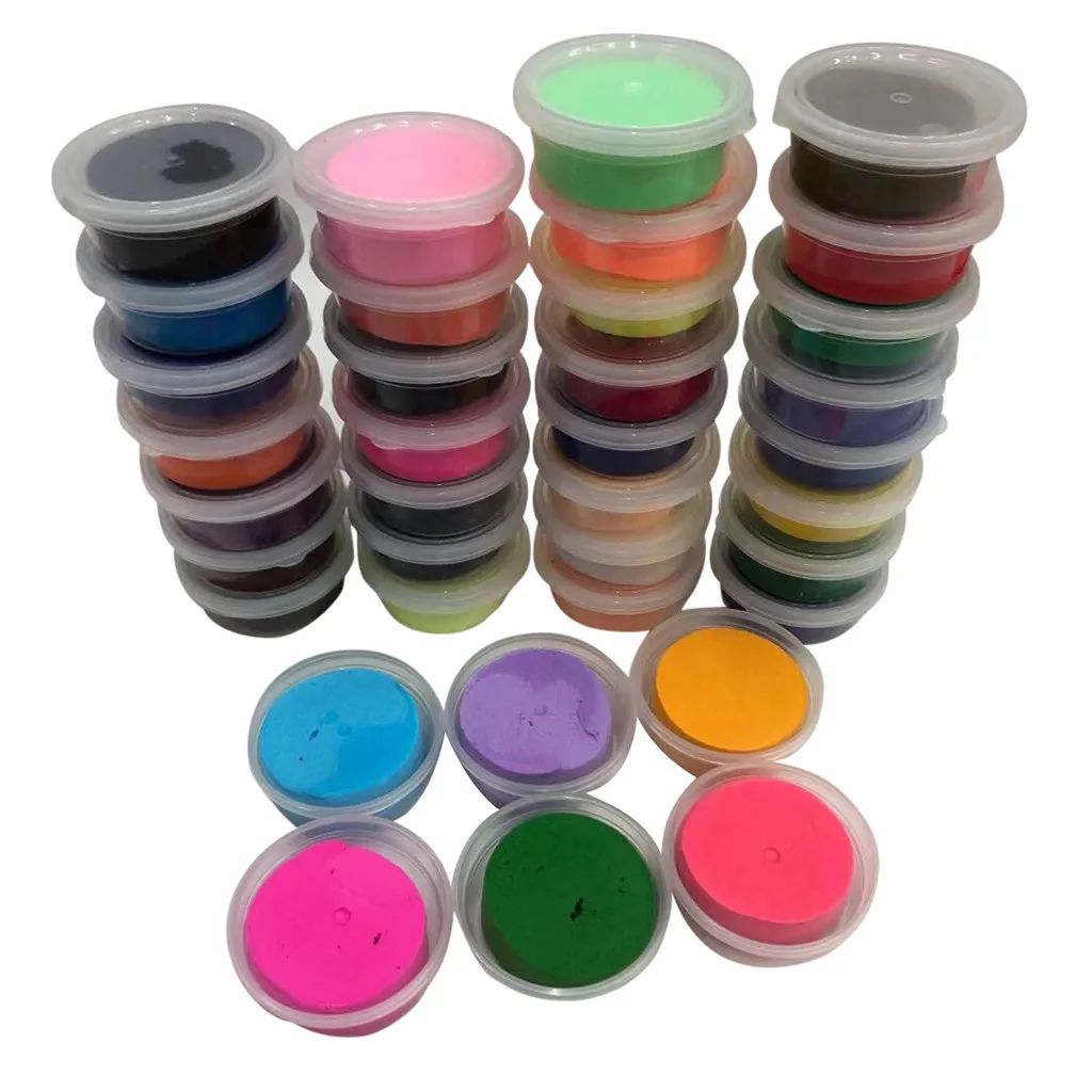 Fluffys Slime Toys 36 цветов мягкие Глинки для игры в тесто полимерные глиняные игрушки для детей Подарки для детей# A20