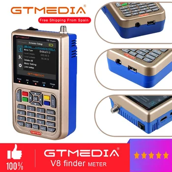 

V8 Finder Meter SatFinder Digital Satellite Finder DVB S/S2/S2X HD 1080P Receptor TV Signal Receiver Sat Decoder Location Finder