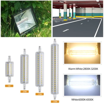 

R7S LED Corn Light Kits 2835SMD Spotlight Bulb Lamp AC 85V-265V 5W/10W/12W/15W Replace Bulb Bright Light Lamp