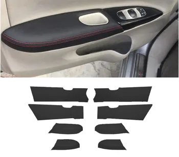 

1Set Car interior Door Panel Armrest Surface Trim cover Microfibre Leather Modified For Nissan Slyphy Sentra -