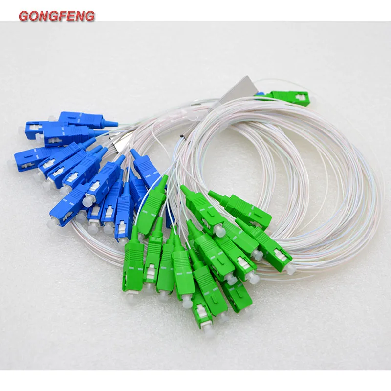 

10pcs NEW Optic Fiber Connector 0.9mm Steel Tube 1:16 Differential Mini SC/UPC/APC Fiber Optic PLC Splitter Connector Wholesale