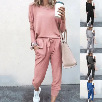 

Spring 2 Piece Set Women Pants Sets Casual Outfits Jogger Korean Sports Suit Tracksuit