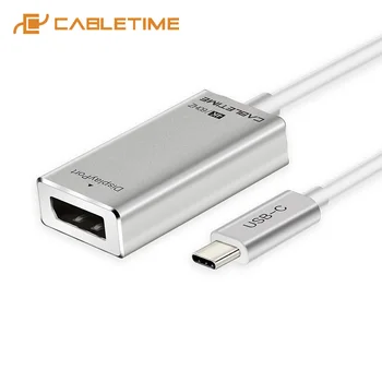 

CABLETIME USB C to Displaypor Adapter 4K 60Hz Type C to DP M/F Converter For HDTV Samsung galaxy s9 USB 3.1 Displayport C035