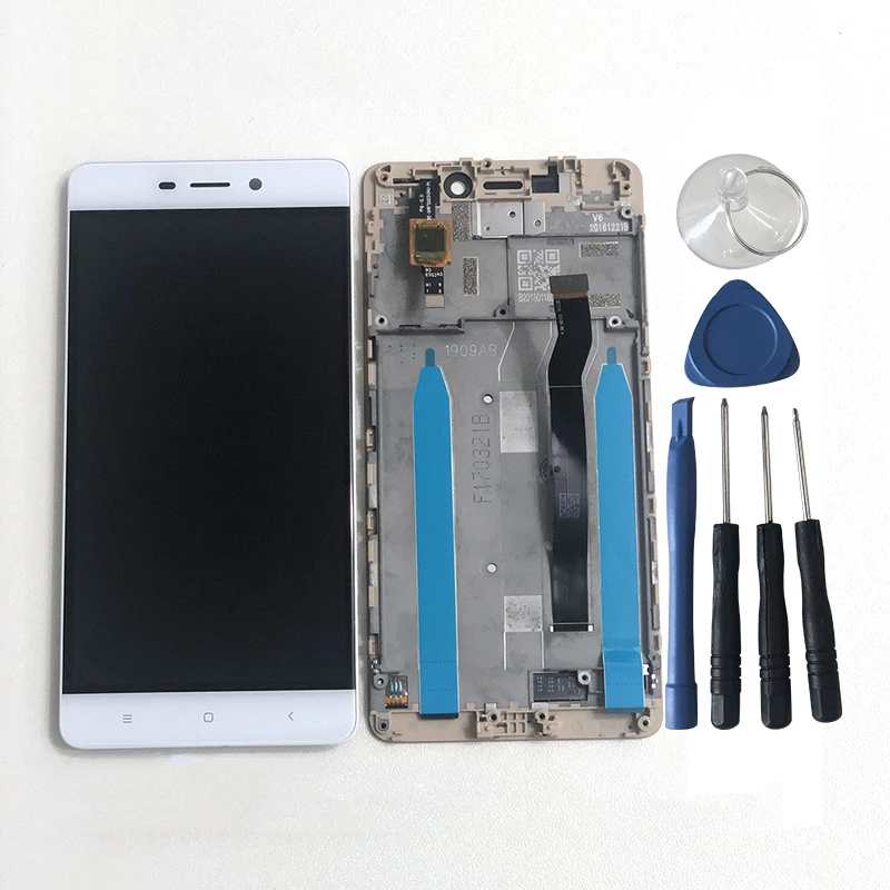 Для 5," Xiaomi Redmi 4 2 Гб ОЗУ 16 Гб ПЗУ) Axisinternational ЖК-дисплей+ сенсорная панель дигитайзер для Redmi 4 F ram e