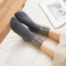 5 пар YAXIAN зимние новые полосатые хлопковые носки золото серебро шелк хит цвет Harajuku Модные женские толстые носки длинный комплект