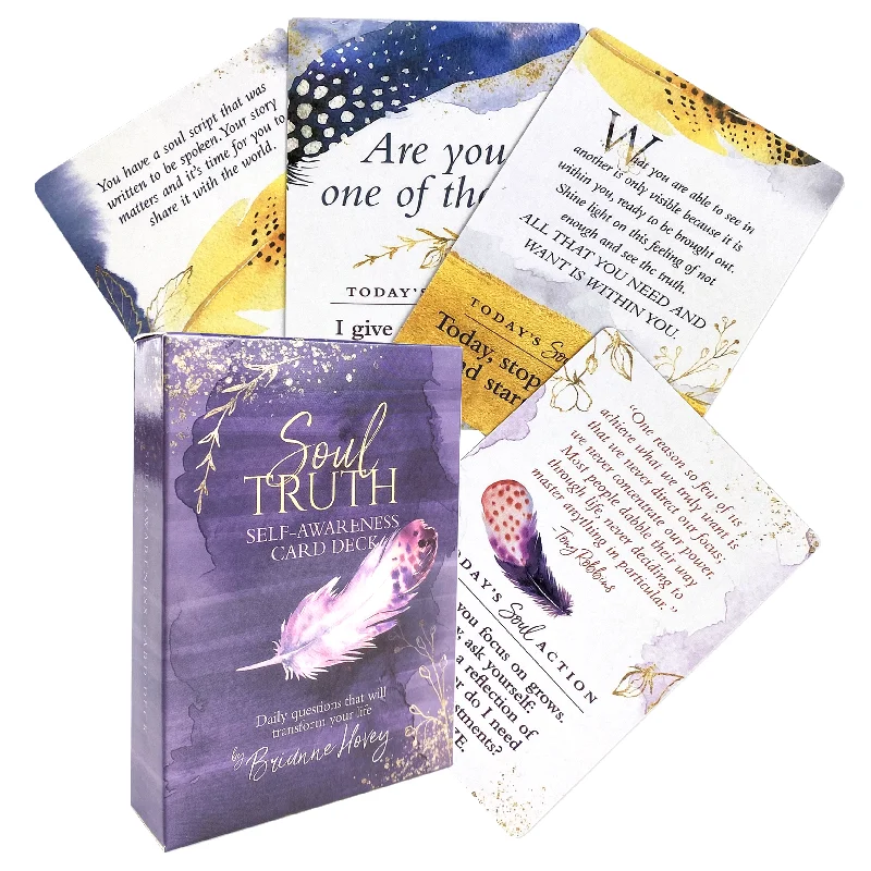 Soul Truth Self-Awareness Card Deck Daily Questions That Will Transform Your Life Tarot Oracle Cards With PDF Guidebook jonathan slocumb laugh yo self 2 life 1 cd