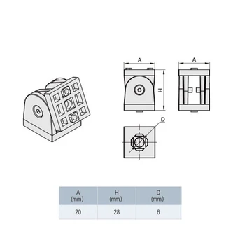 

3D Printer Part Aluminum Angle Connector Adjustable Hinge Compatible with V-Slot C-Beam SP99