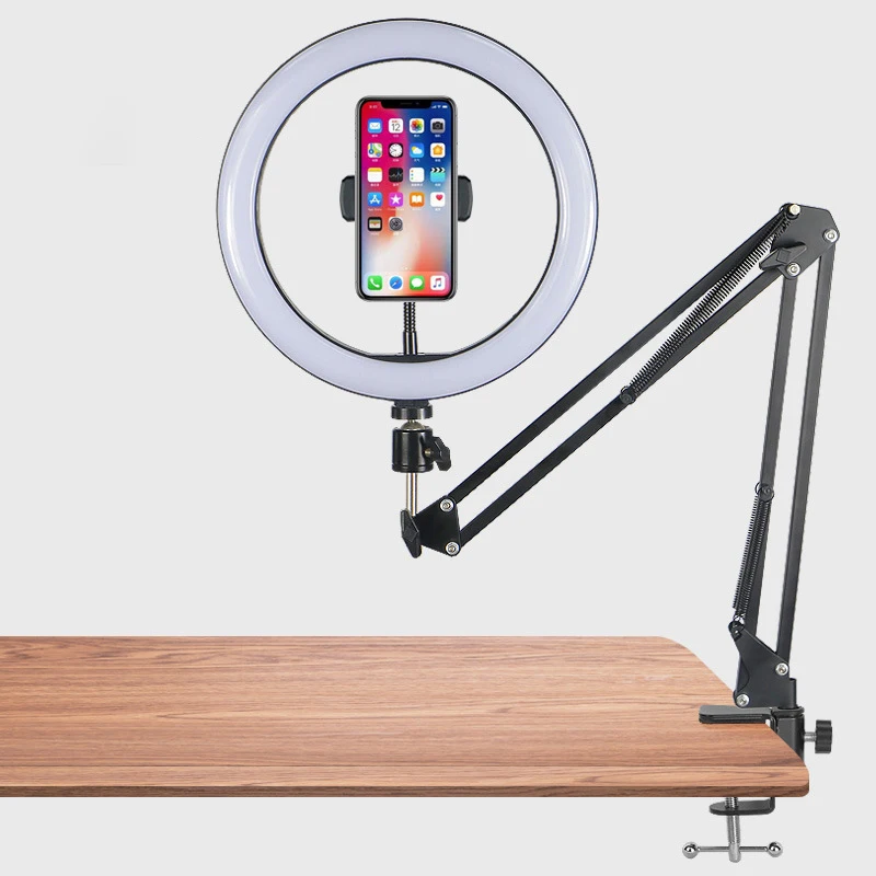 Titular do Braço Fotografia Tripé para Acessórios de Suporte do Telefone Móvel com Anel Lâmpada Luz Clipe para Câmera Smartphone Selfie Vara - Image 3