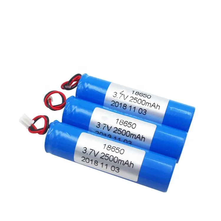 3 шт./лот 3,7 V 18650 2500Mah 1S1P литий-ионный аккумулятор с проводами PCB и разъемом JST PH2.0