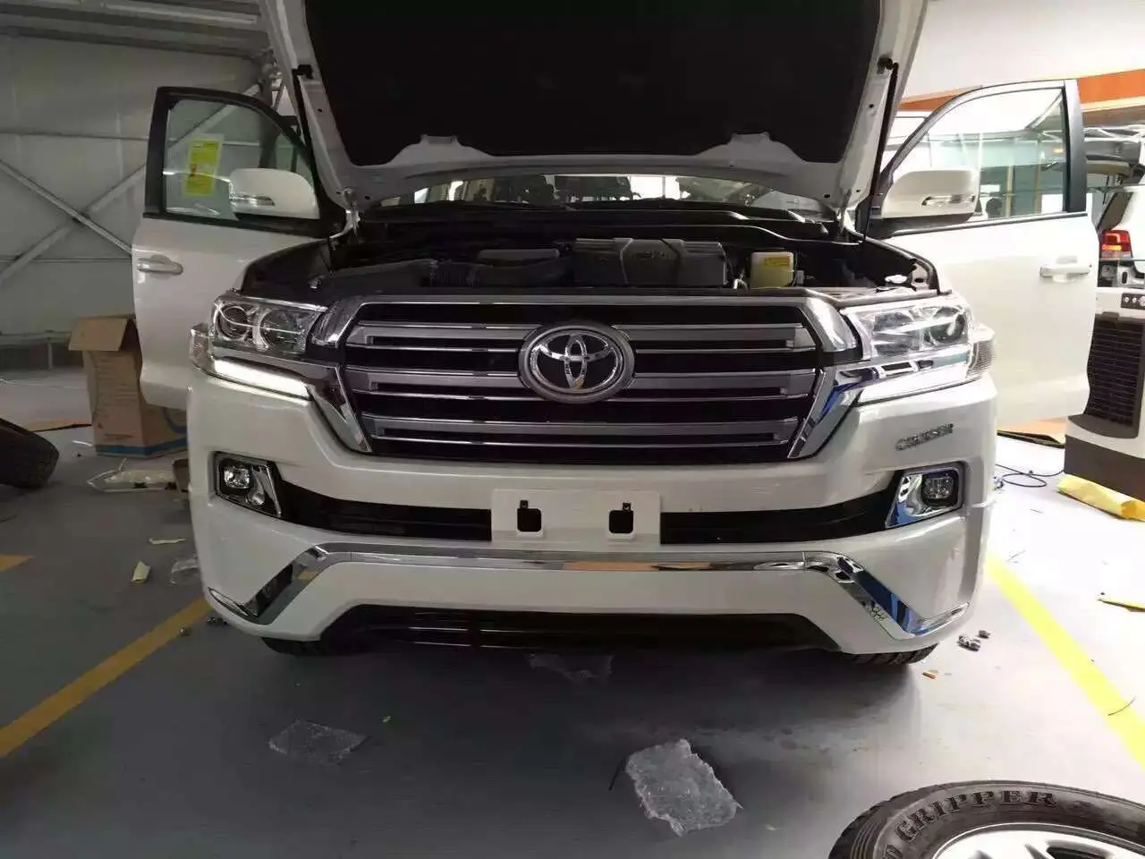Автомобильный Стильный чехол на голову для Toyota LAND CRUISER LC200 фары- светодиодный фары DRL Объектив Двойной Луч Биксенон HID
