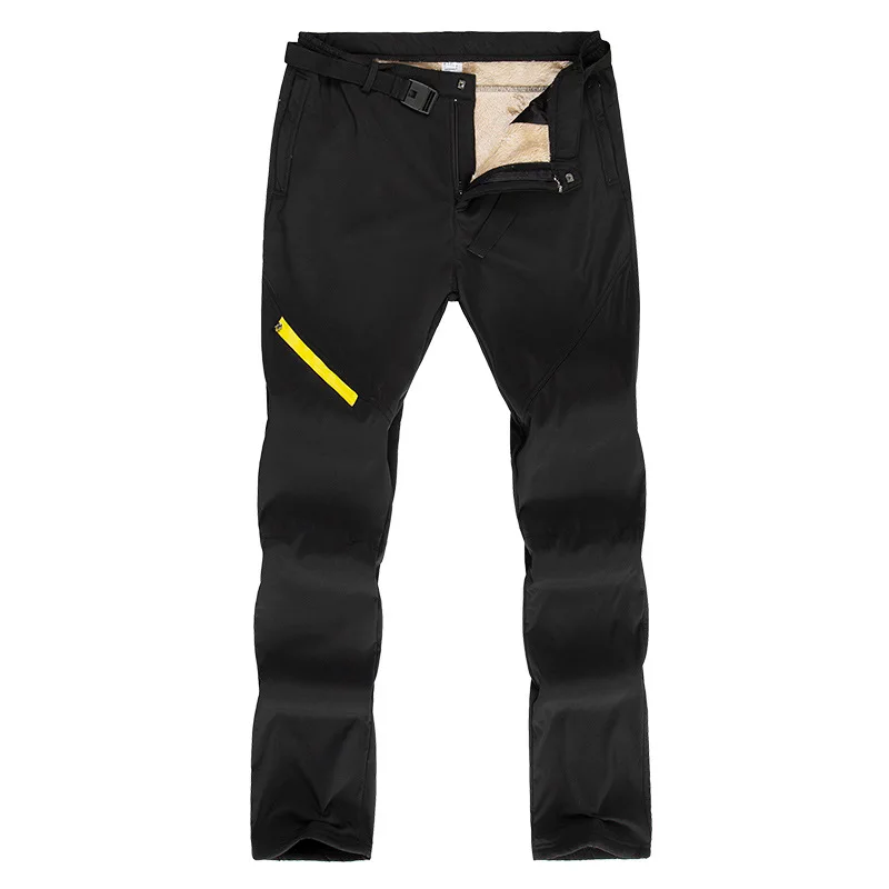 Detachable Lamb Velvet Outdoor Fishing Pants Men's Winter Plus Velvet Thickening Warm Mountaineering Ski Pants Windproof