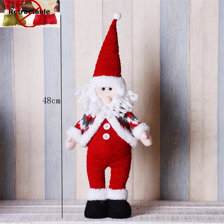 santa claus 247 Рождественские украшения для дома, выдвижная стоящая 38-55 см, снеговик, куклы, подарок на год, день рождения, плюшевая игрушка, Рождественский Декор, украшения - Цвет: santa claus 247