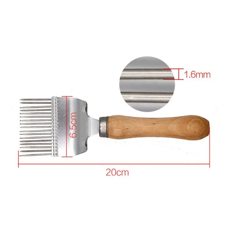 Прямой штырь из нержавеющей стали медовая расческа разворачивающая вилка для меда скребок с деревянной ручкой извлечение улей ручной инструмент