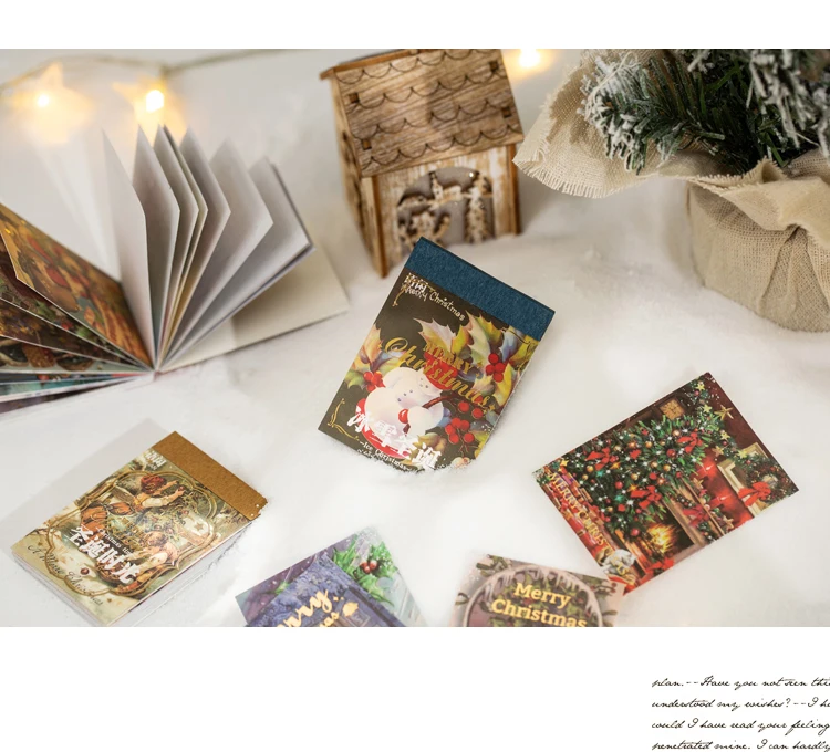 30 Blatt Retro-Weihnachtsgeschenk-Serie, Briefpapier-Aufkleber, Buch, fröhlicher Weihnachtsmann, niedliche Bullet Journaling, Dekor, Briefpapier-Aufkleber – Detail 15
