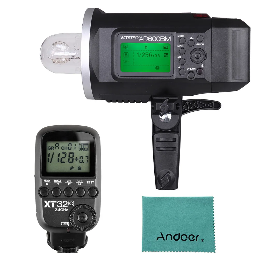 US $683.70 Godox WITSTRO AD600BM 600WS GN87 Outdoor Flash StrobeGodox XT32C Wireless PowerControl Flash Trigger Transmitter For Canon