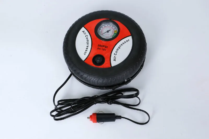 Автомобильный мини надувной насос 260PSI DC12V металлический пластиковый