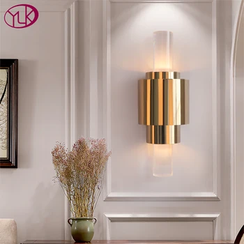 

Luxury Gold Wall Sconce Lighting New Modern Living Room Bedroom LED Wall Lamps Creative Design Home Decor Light Fixtures