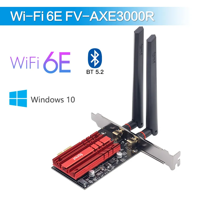 usb wireless adapter fenvi Wifi 6e Intel AX210 PCIe Wireless Adapter Bluetooth 5.2 AX210NGW Wi-Fi Network Card 2.4G/5G/6GHz RGB 802.11ax Windows 10 usb wifi adapter Network Cards