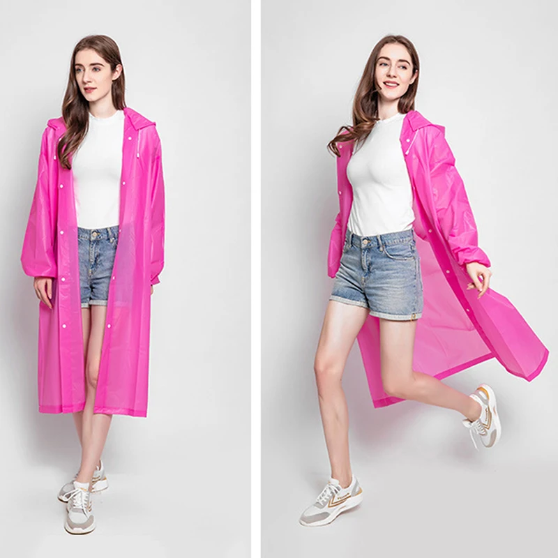 Waterproof Raincoat Reuseable EVA Rain Poncho For Kids Girls Women Students raincoat poncho