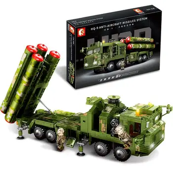 

military HQ-9 remote control missile building block WW2 DIY 6 movable doll glow toy gift DF-21