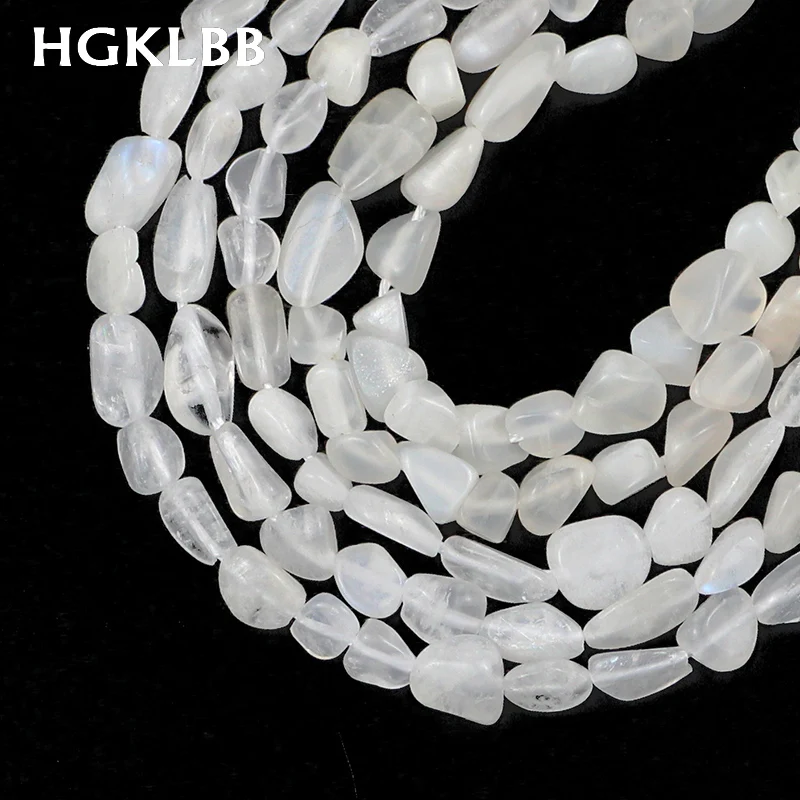 Бусины HGKLBB 4 ~ 7 мм естественный неправильной формы белый лунный камень свободные