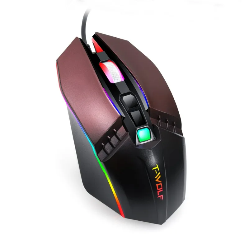 Высокое качество компьютерные USB Проводная RGB игровая Мышь портативных ПК USB Эргономичный оптический с подсветкой мышей с 7 цветов светодиодный Подсветка