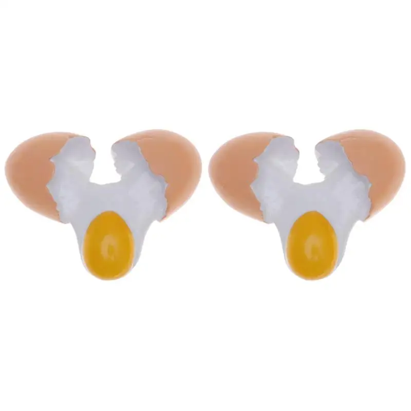 

2PCS Simulation Cracked Egg Fridge Magnet Resin Refrigerator Sticker Realistic Food Fridge Magnet For Home Kitchen