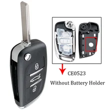 3 кнопки CE0523 модифицированный откидной складной чехол для ключа автомобиля Замена с лезвием HU83 подходит для peugeot 306 407 807 партнер