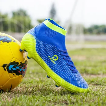 

Lion Scream Football Shoes High Ankle Hot Sale Men Soccer Shoes Cleats Long Spikes Outdoor Traing Boots for Men AG/FG Big Size45