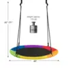 40" 770 lbs Flying Saucer Tree Swing Kids Gift w/ 2 Tree Hanging Straps Colorful  OP70579CL 6