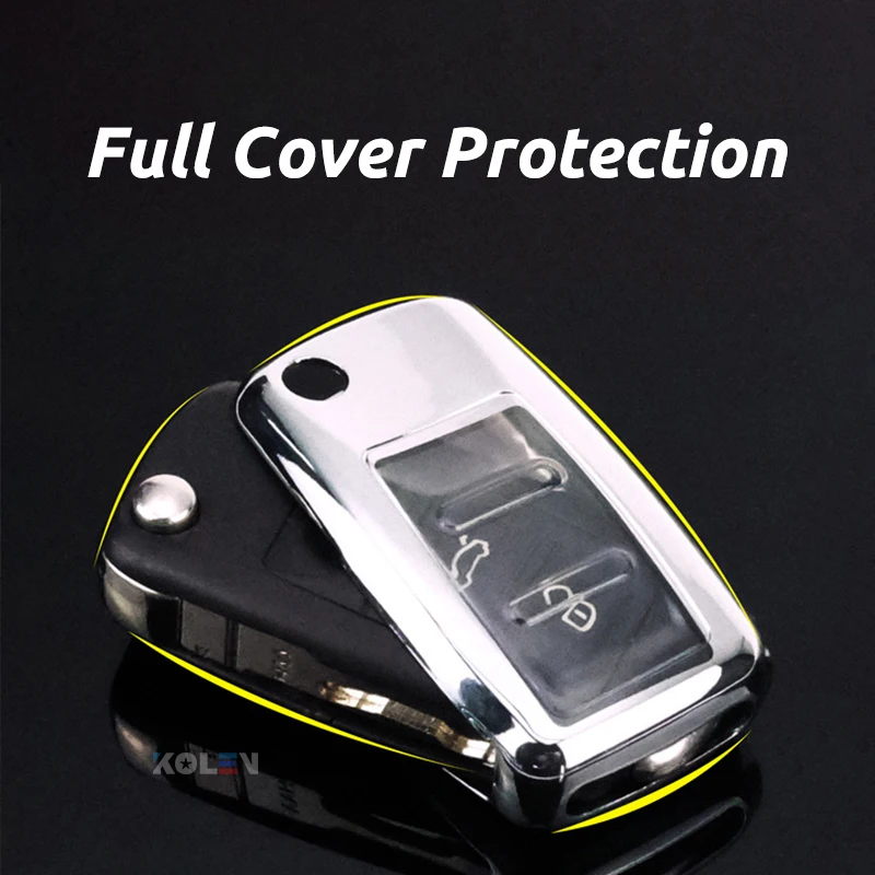 Portachiavi con custodia completa per chiave a distanza per auto in TPU per Volkswagen VW Bora POLO GOLF TIGUAN Passat Jetta Beetle Skoda portachiavi - H3d92e512787047a6a4c01ccd2846ba76o