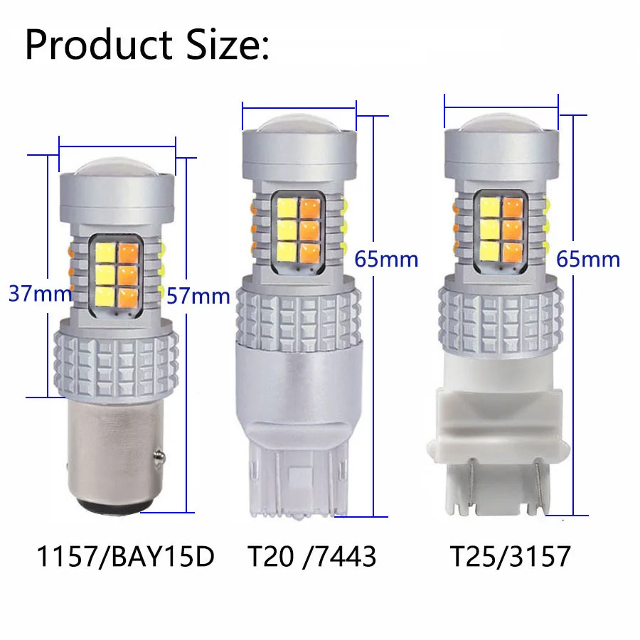 NHAUTP   ÷ LED ,  õ, ڵ , T20 W21/5W T25 P27/7W BAY15D P21/5W 7443 1157, 1 